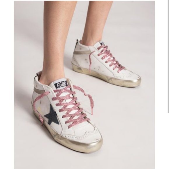 Golden Goose Shoes - Golden Goose‘Mid-Star’ White Sneakers Size 8